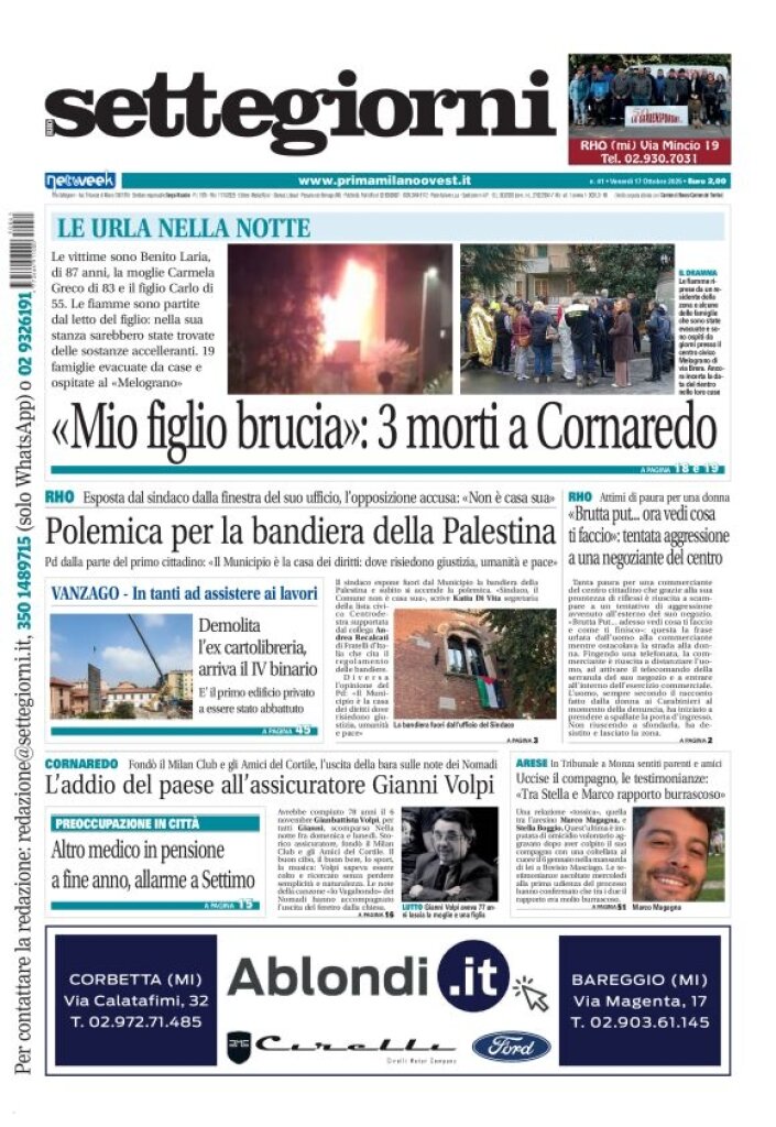 Copertina Settegiorni (Rho) 17/10/2025