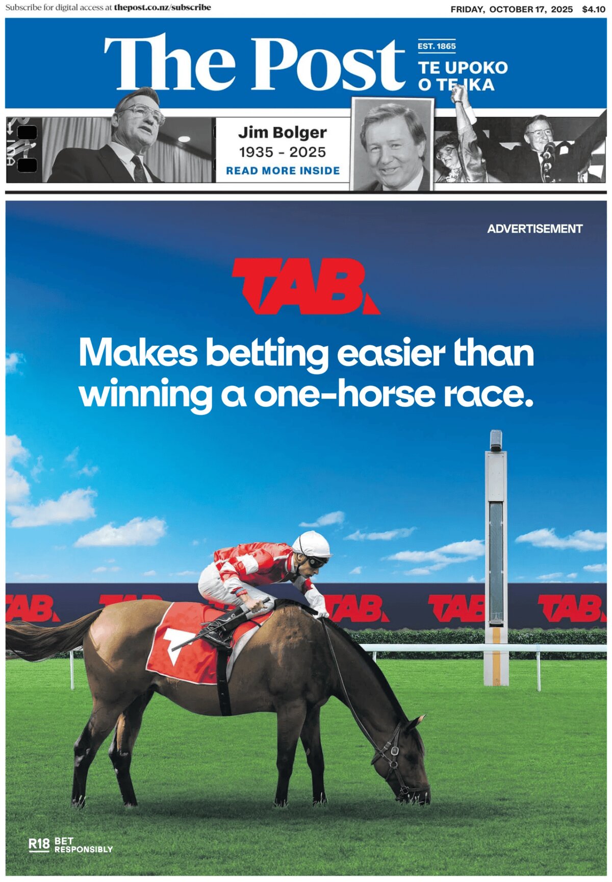 Prima Pagina The Post (NZ) 17/10/2025