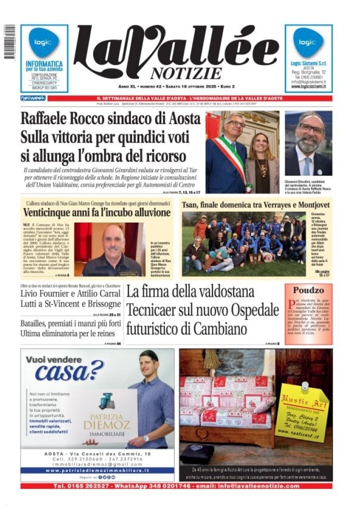 Copertina La Vallée Notizie 18/10/2025