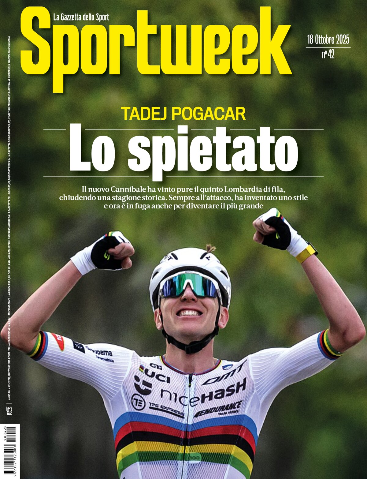 Copertina Sportweek (La Gazzetta Dello Sport) 18/10/2025