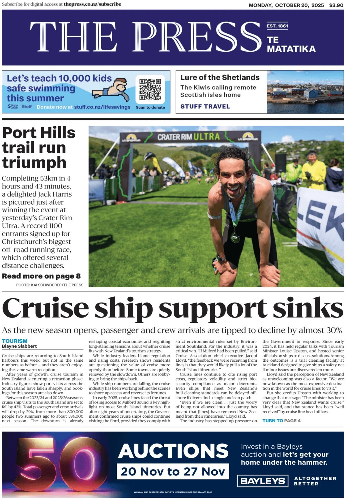 Prima Pagina The Press (NZ) 20/10/2025