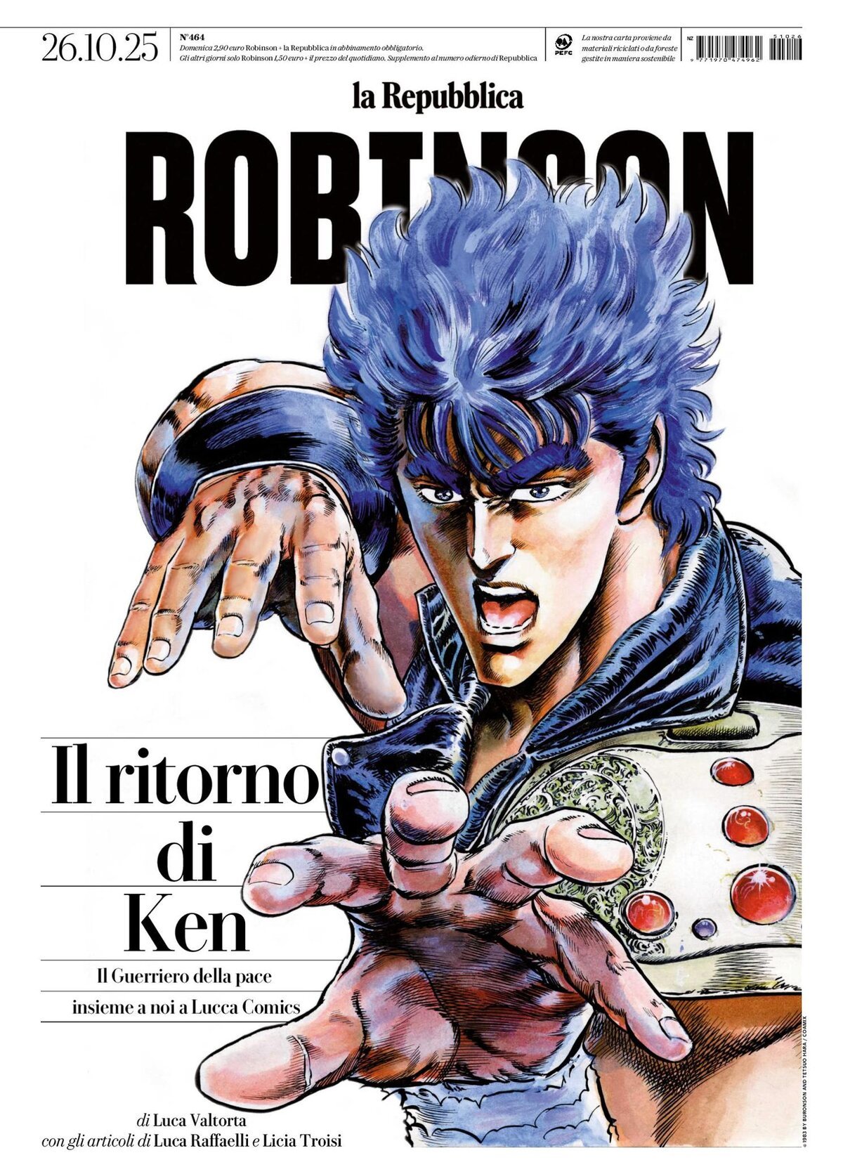 Copertina Robinson (La Repubblica) 26/10/2025