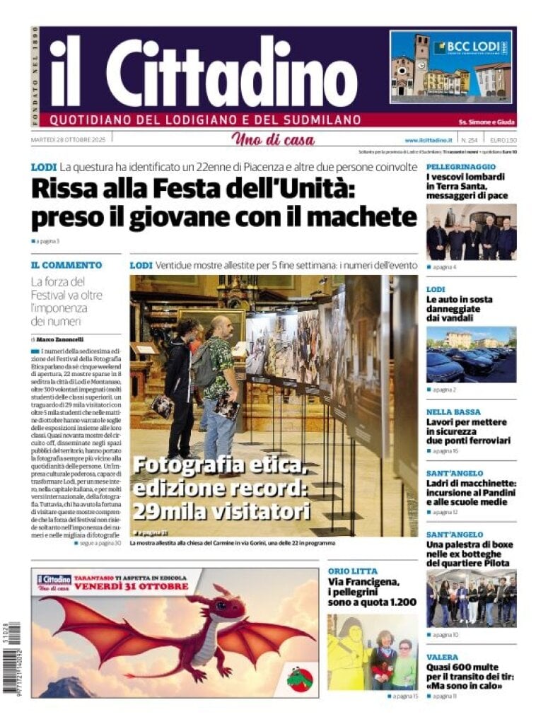 Prima Pagina Il Cittadino di Lodi 28/10/2025