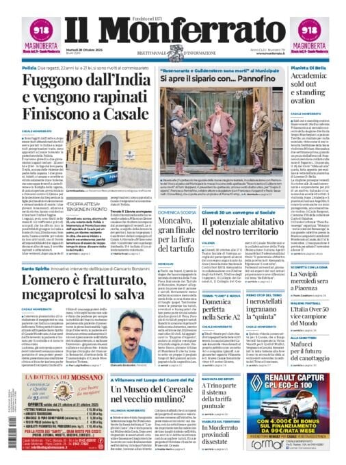 Copertina Il Monferrato 28/10/2025