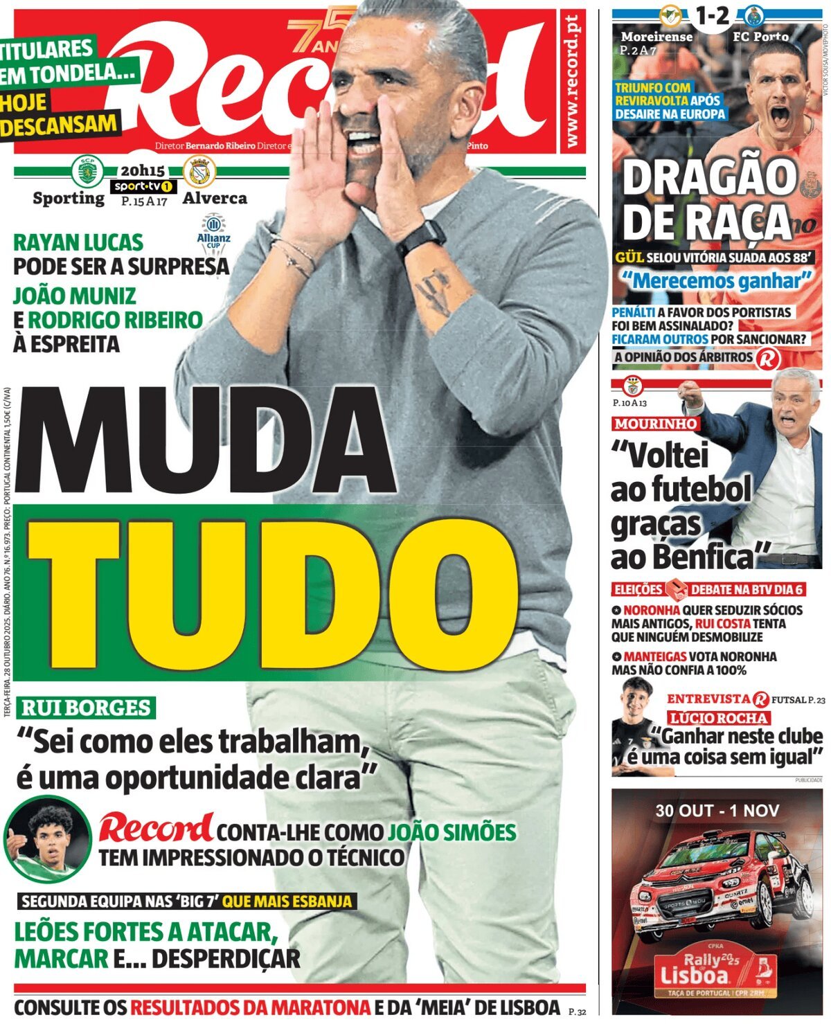 Prima Pagina Record 28/10/2025