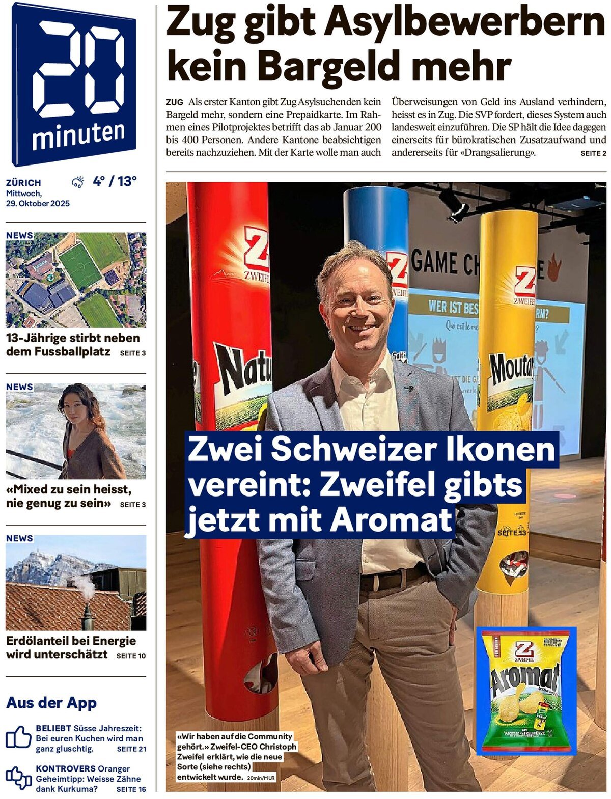 Prima Pagina 20 Minuten 29/10/2025