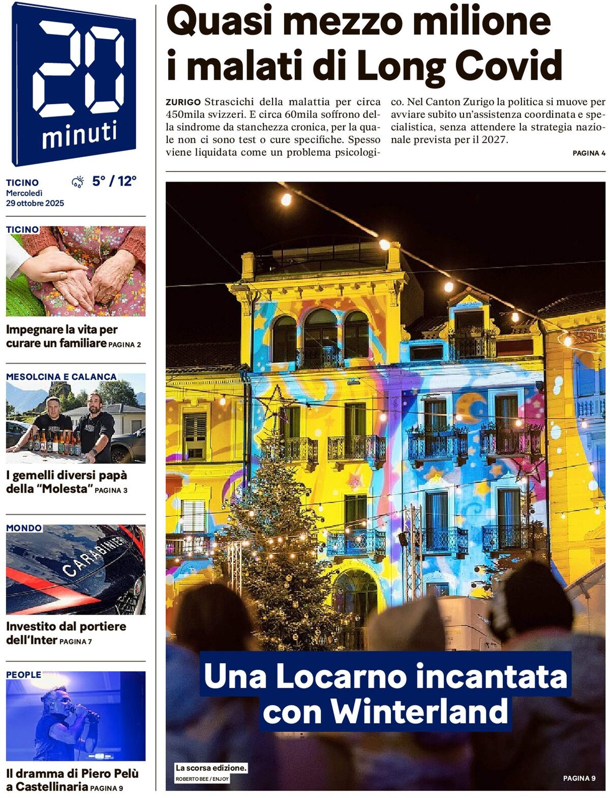 Prima Pagina 20 Minuti 29/10/2025