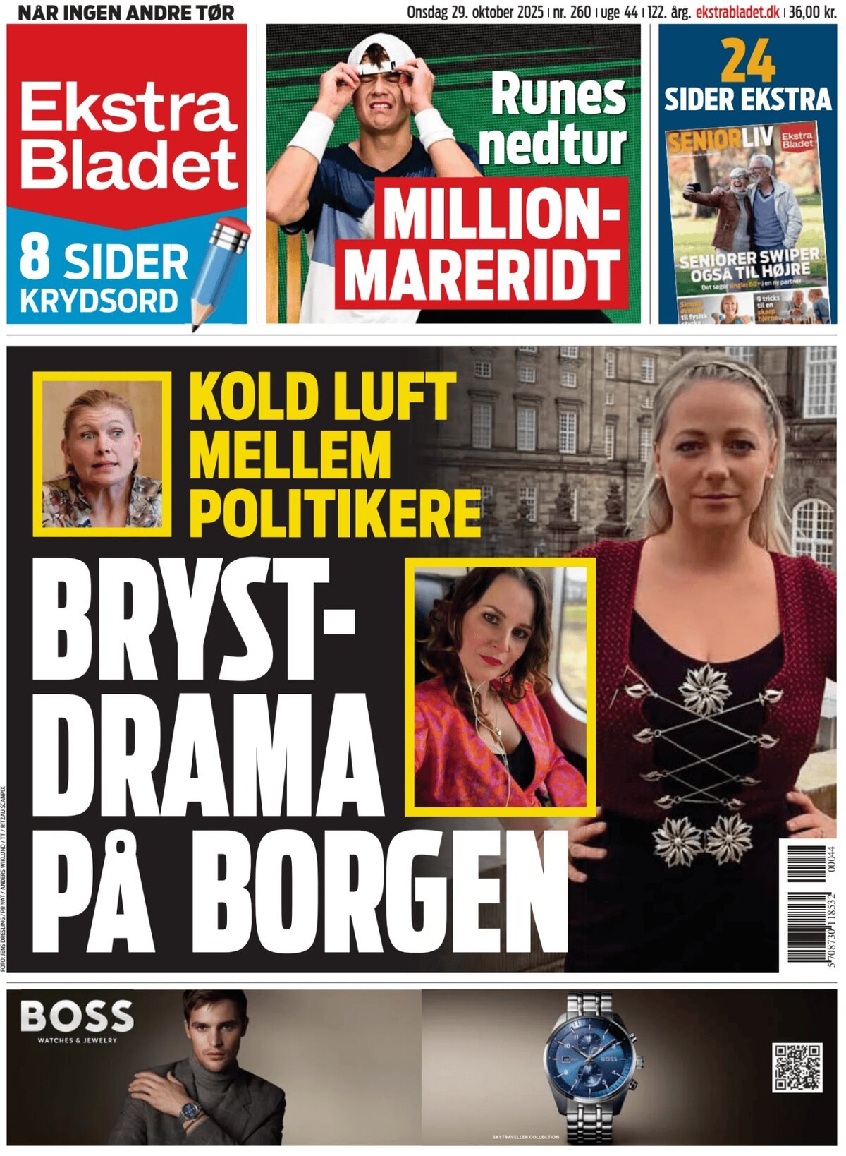 Prima Pagina Ekstra Bladet 29/10/2025