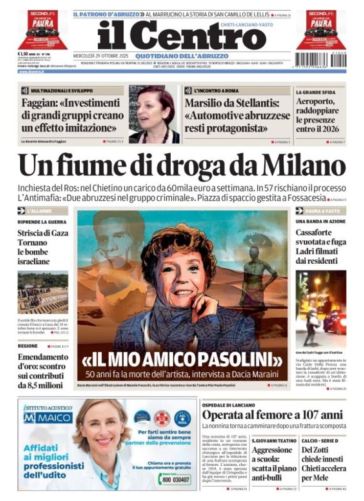 Prima Pagina Il Centro (Chieti) 29/10/2025