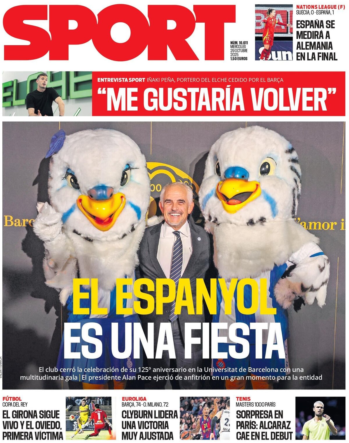 Prima Pagina SPORT (Barcelona) 29/10/2025