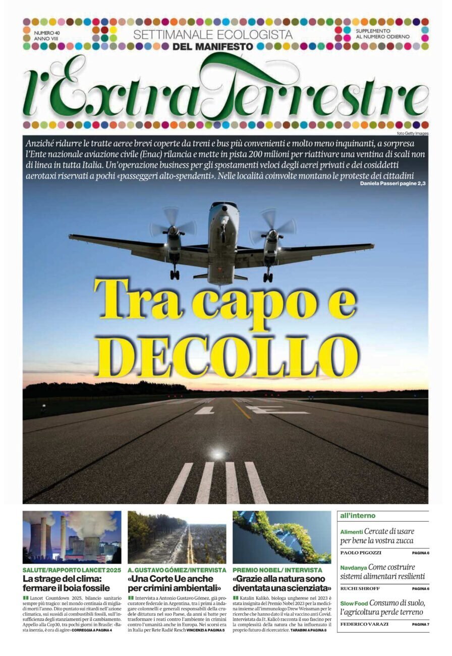 Copertina l’ExtraTerrestre (Il Manifesto) 30/10/2025