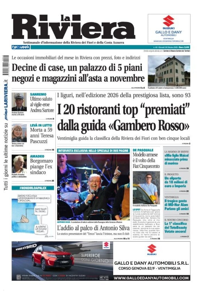 Copertina La Riviera 30/10/2025