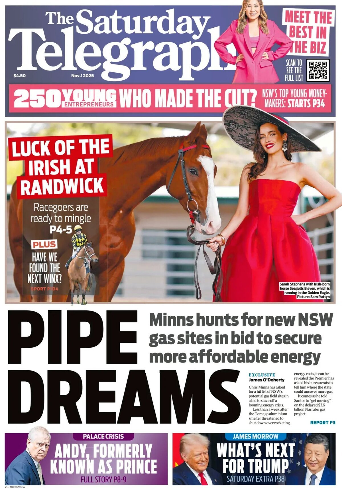 Prima Pagina The Daily Telegraph (Sydney) 01/11/2025