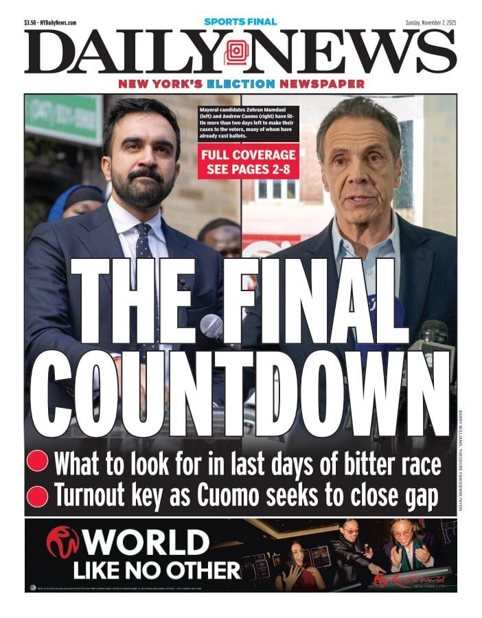 Prima Pagina Daily News (New York) 02/11/2025