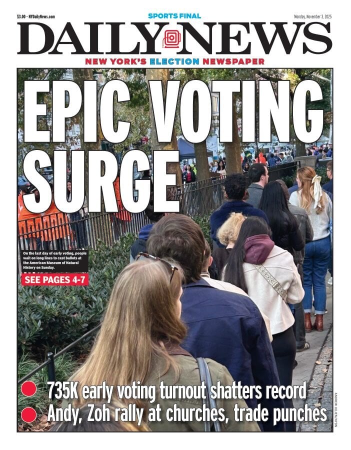 Prima Pagina Daily News (New York) 03/11/2025