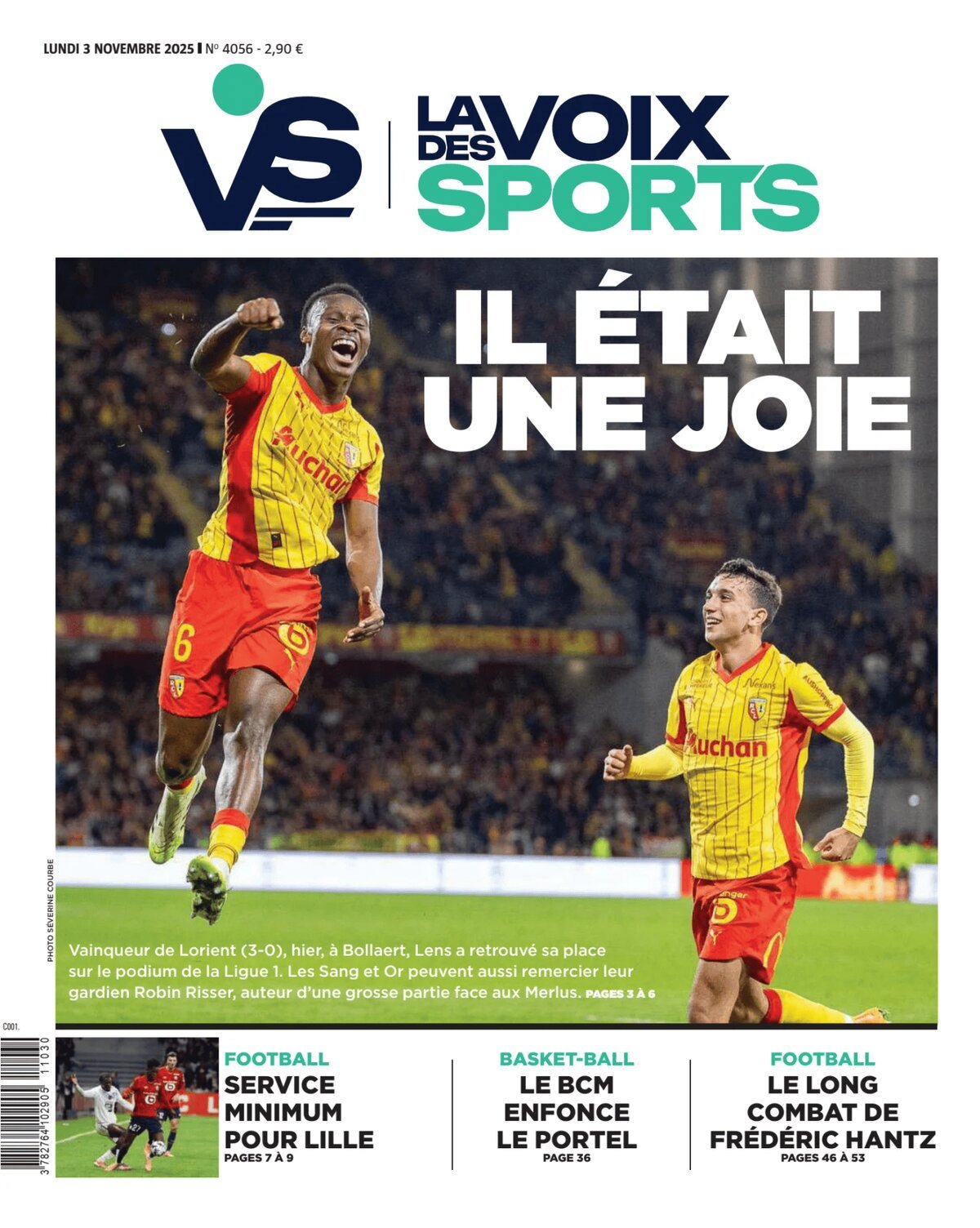 Copertina La Voix des Sports 03/11/2025