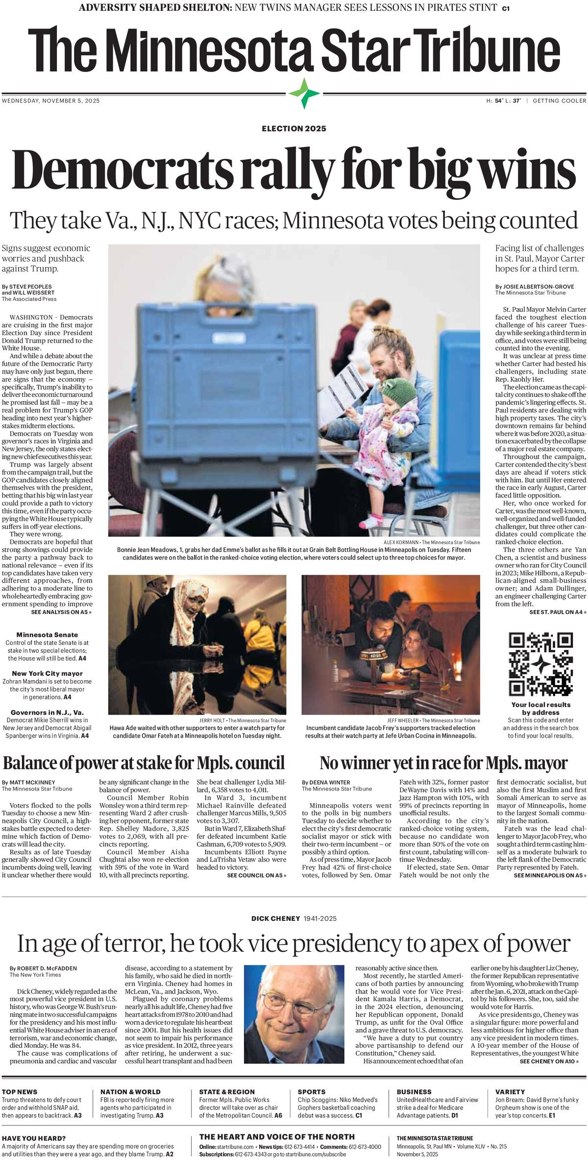 Prima Pagina The Minnesota Star Tribune 05/11/2025