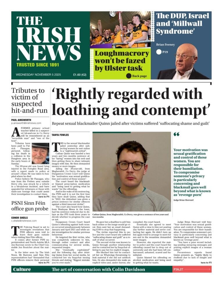 Prima Pagina The Irish News 05/11/2025