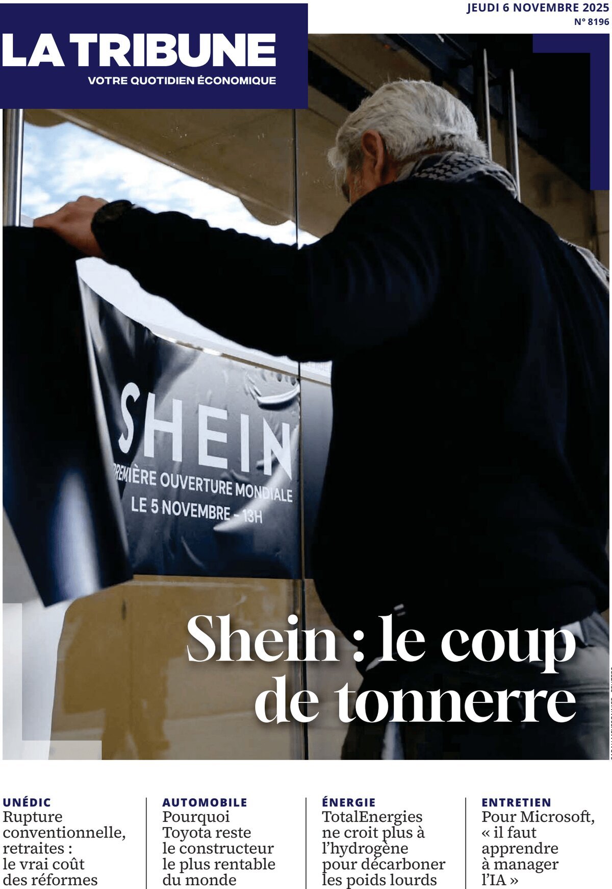Prima Pagina La Tribune 06/11/2025