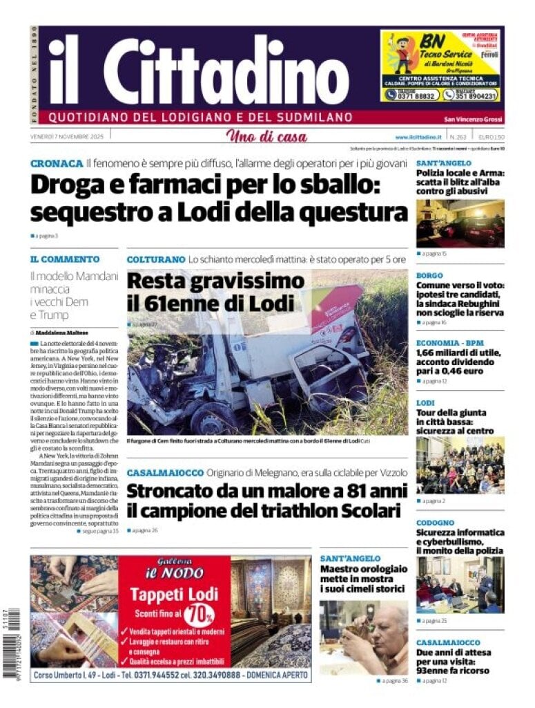 Prima Pagina Il Cittadino di Lodi 07/11/2025