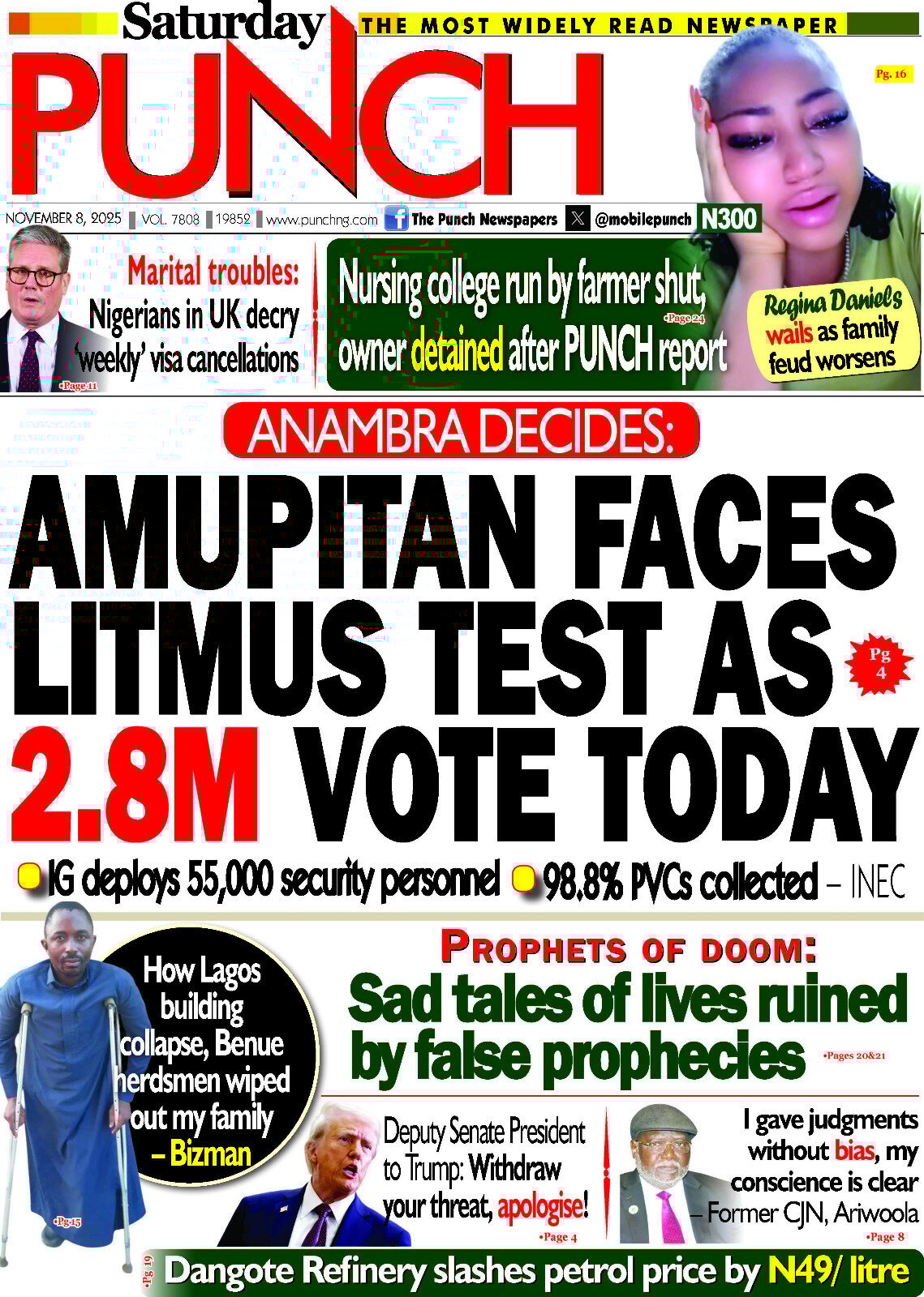 Prima Pagina The Punch 08/11/2025