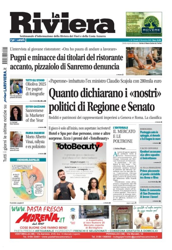 Copertina La Riviera 13/11/2025