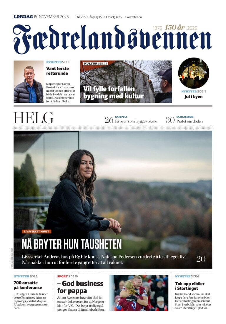 Prima Pagina Fædrelandsvennen 15/11/2025