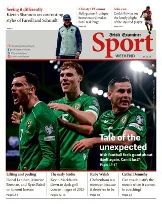 Prima Pagina Irish Examiner Sport 16/11/2025