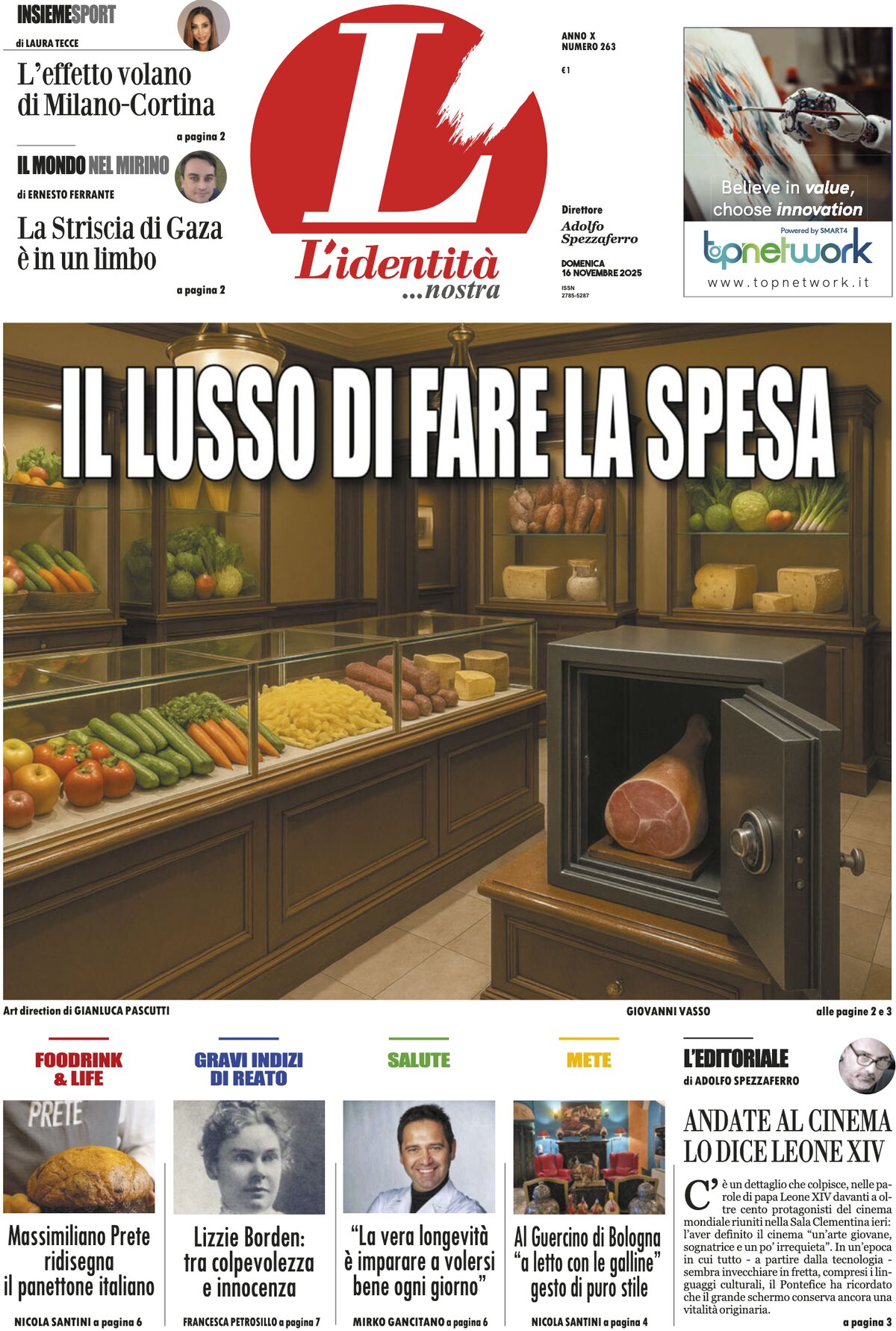 Prima Pagina L'Identità 16/11/2025