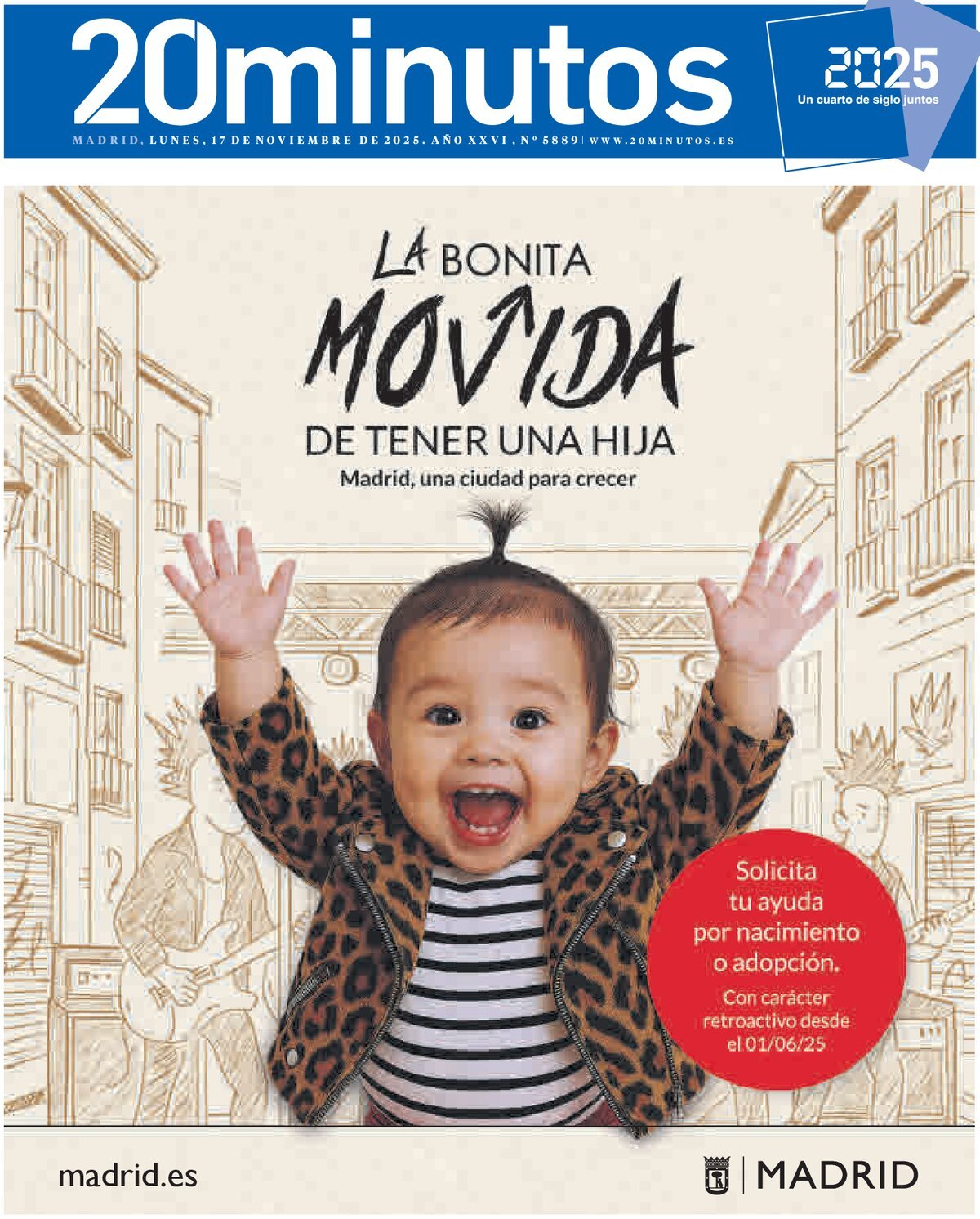Prima Pagina 20 minutos (Madrid) 17/11/2025