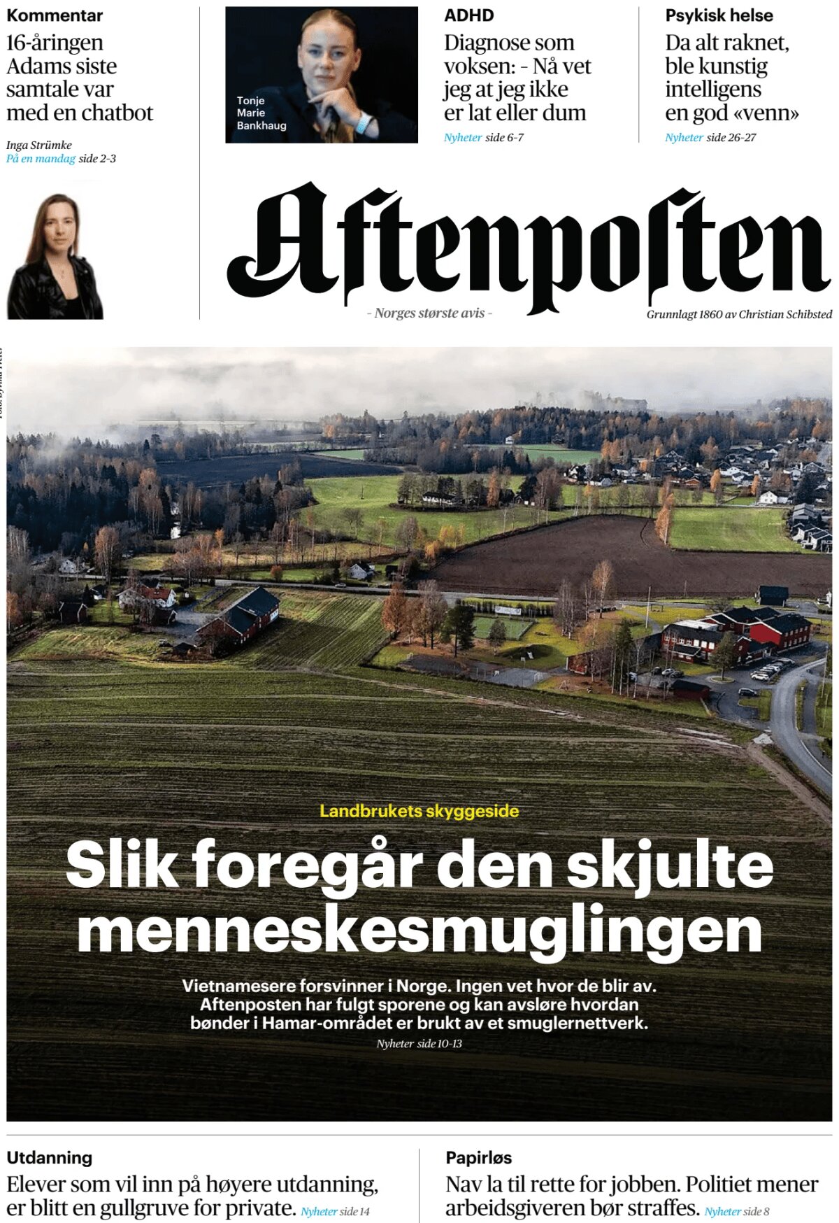Prima Pagina Aftenposten 17/11/2025