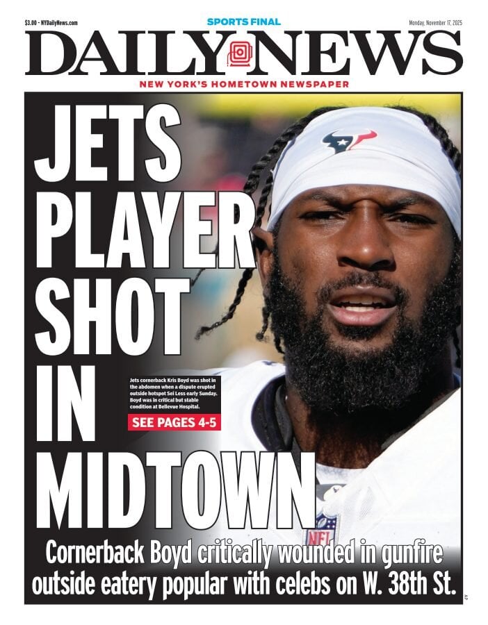 Prima Pagina Daily News (New York) 17/11/2025