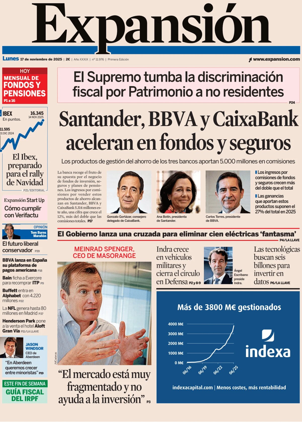 Prima Pagina Expansión 17/11/2025