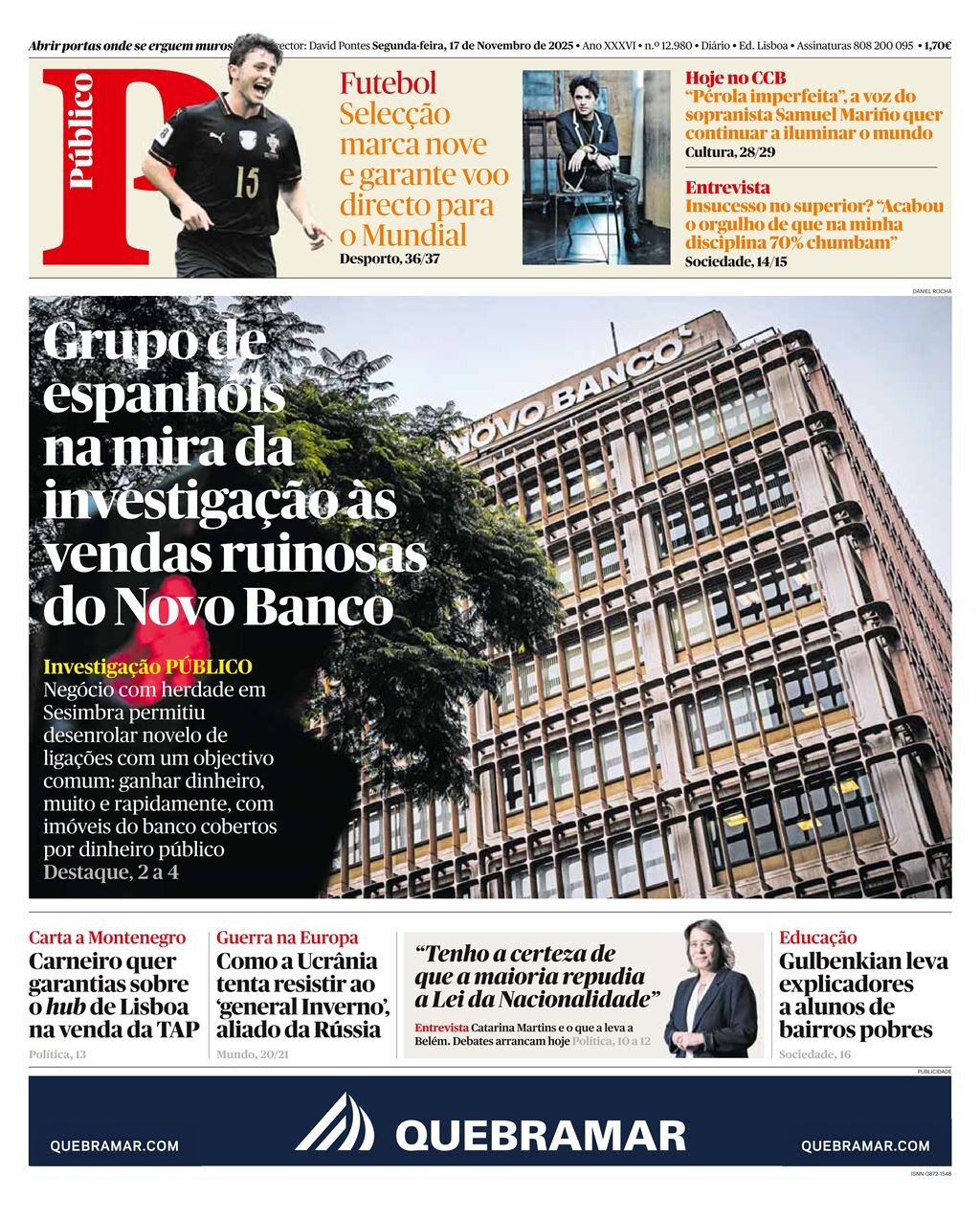 Prima Pagina Público 17/11/2025