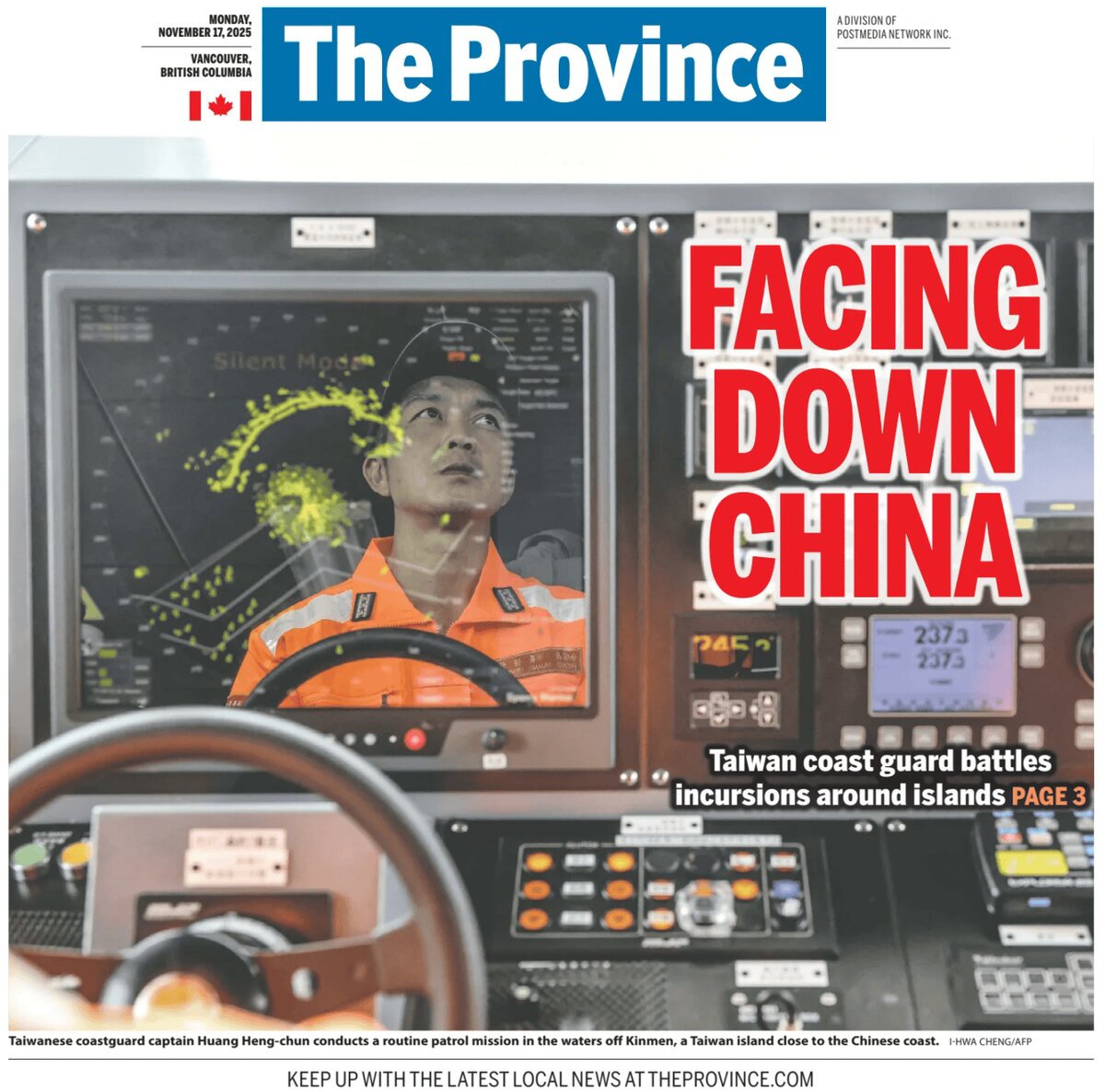 Prima Pagina The Province 17/11/2025