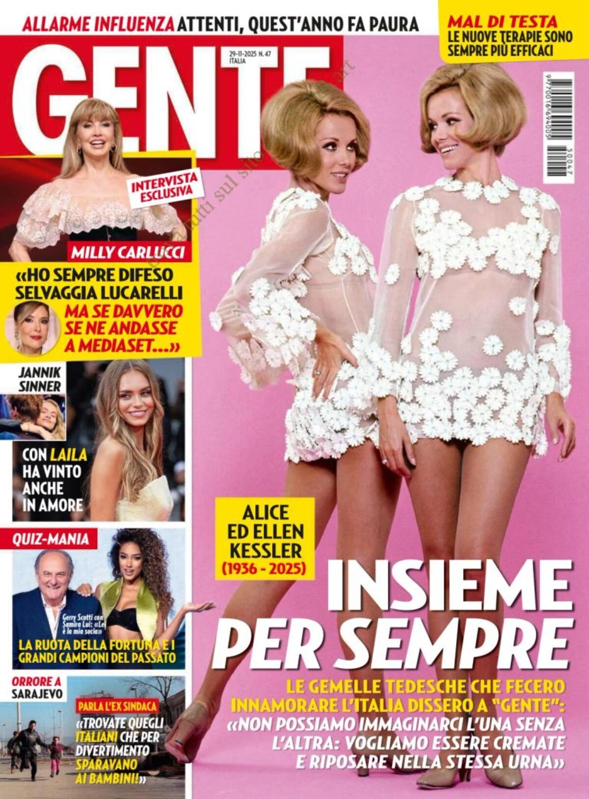 Copertina Gente 21/11/2025