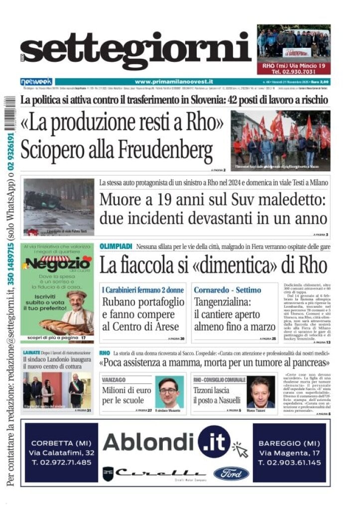 Copertina Settegiorni (Rho) 21/11/2025