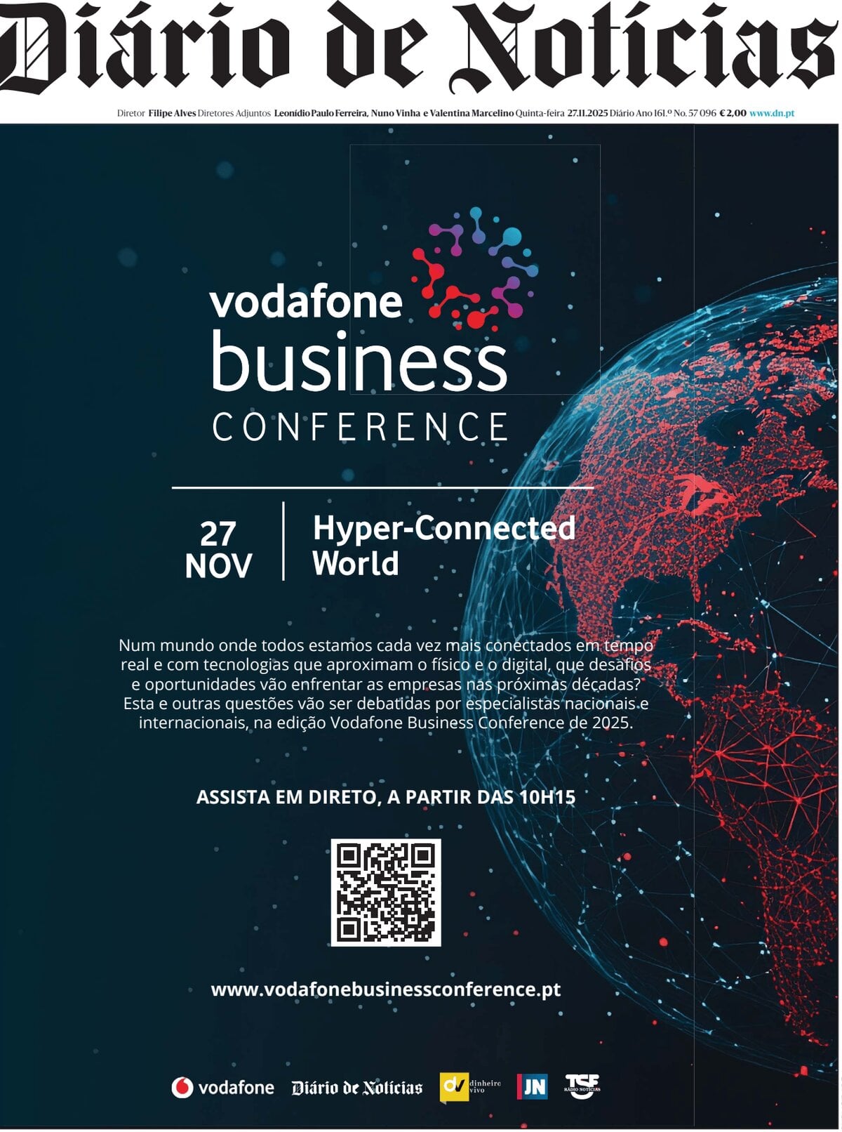 Prima Pagina Diário de Notícias 27/11/2025