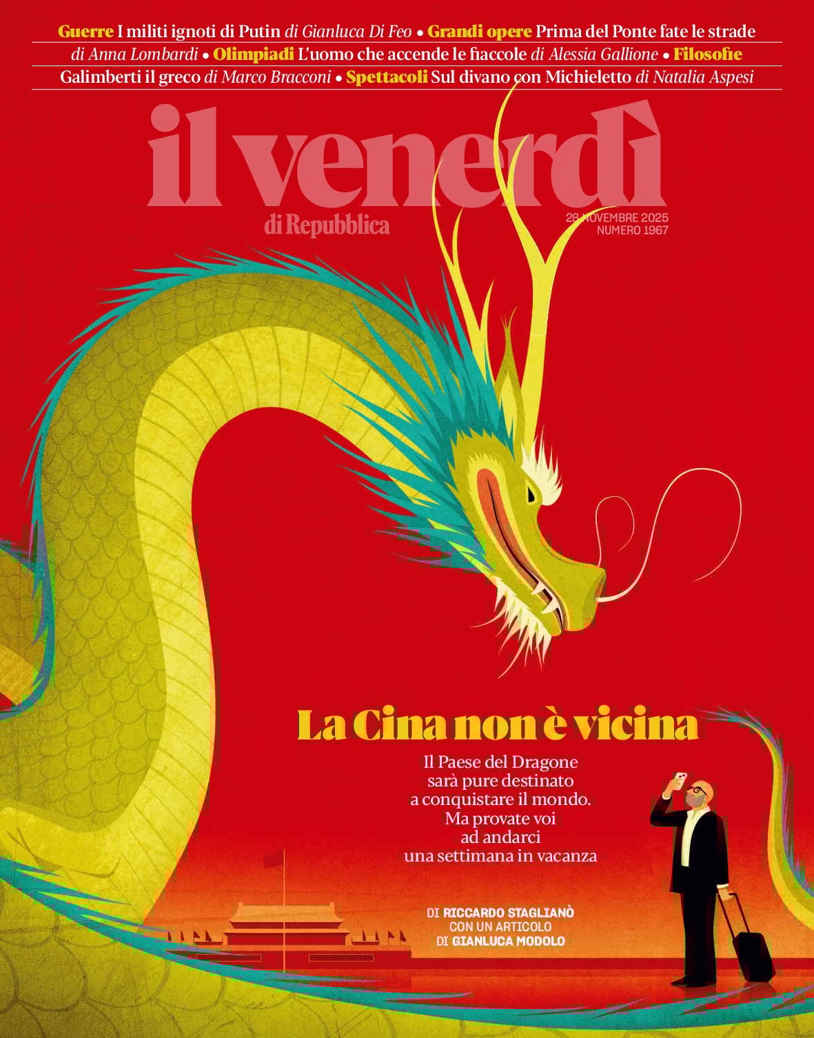 Copertina Il Venerdì di Repubblica 28/11/2025