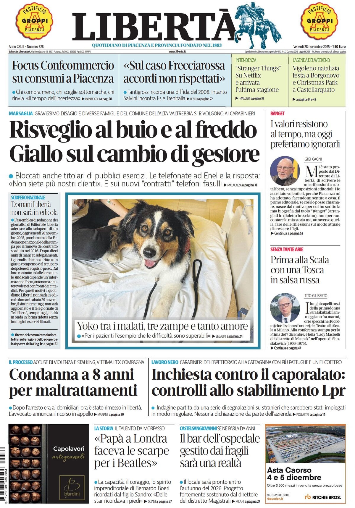 Prima Pagina Libertà (Piacenza) 28/11/2025