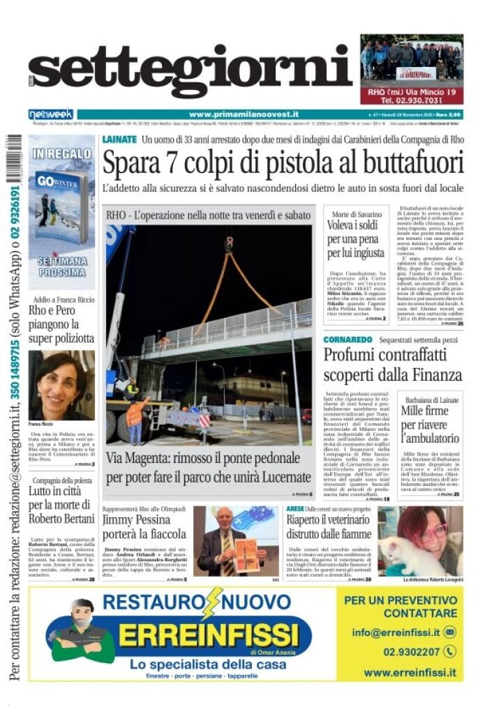 Copertina Settegiorni (Rho) 28/11/2025