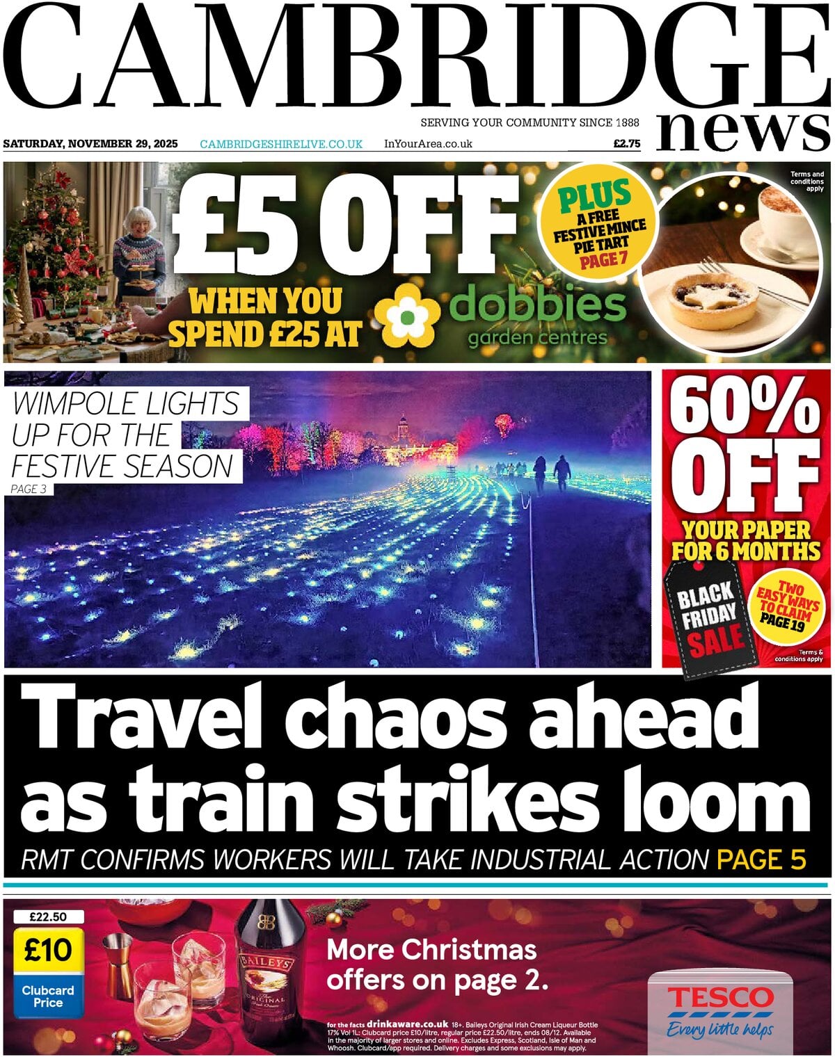 Prima Pagina Cambridge News 29/11/2025