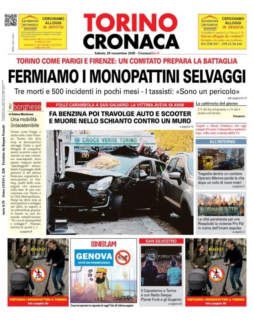 Prima Pagina CronacaQui 29/11/2025
