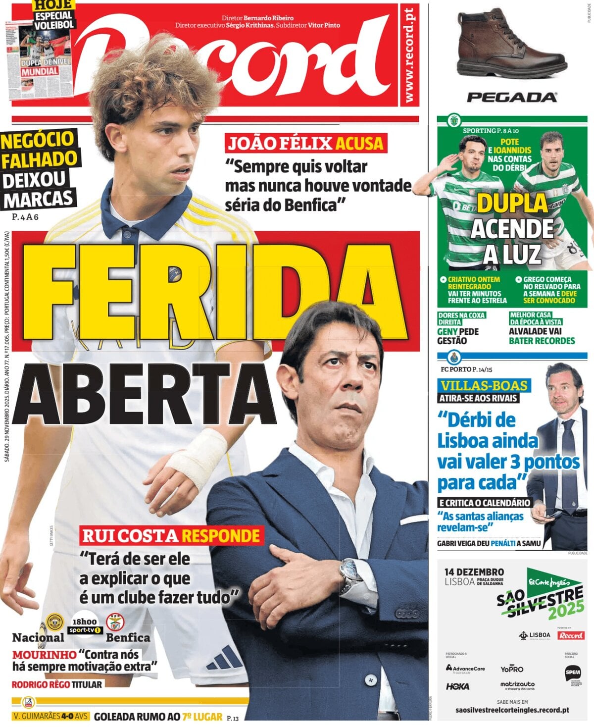 Prima Pagina Record 29/11/2025