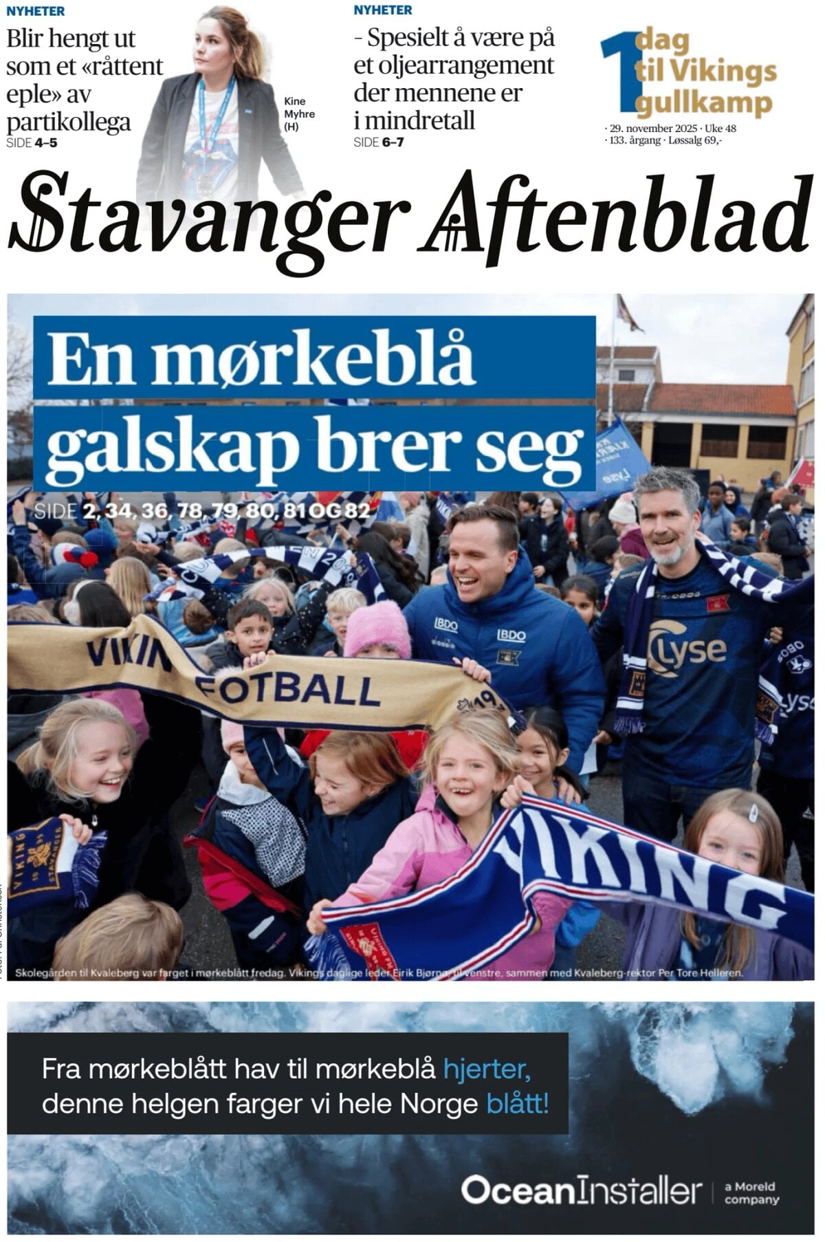 Prima Pagina Stavanger Aftenblad 29/11/2025