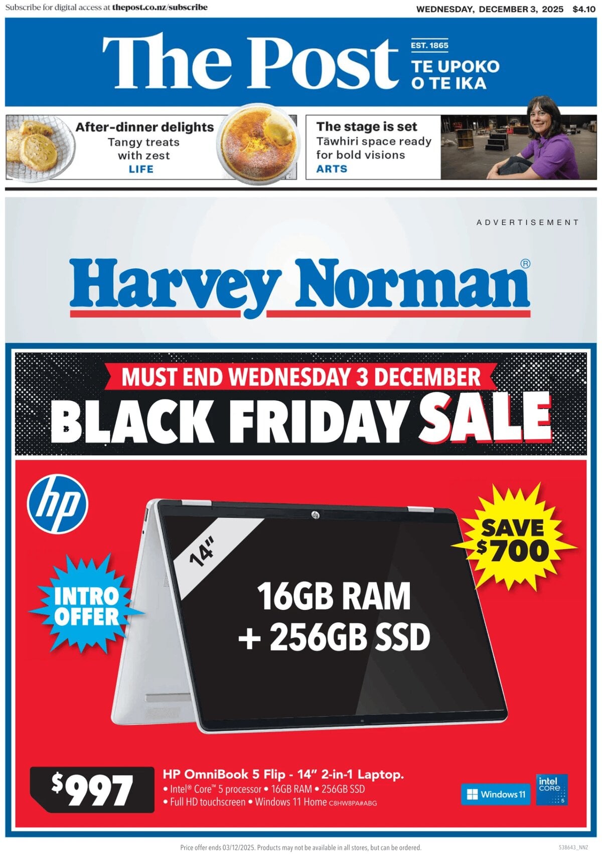 Prima Pagina The Post (NZ) 03/12/2025