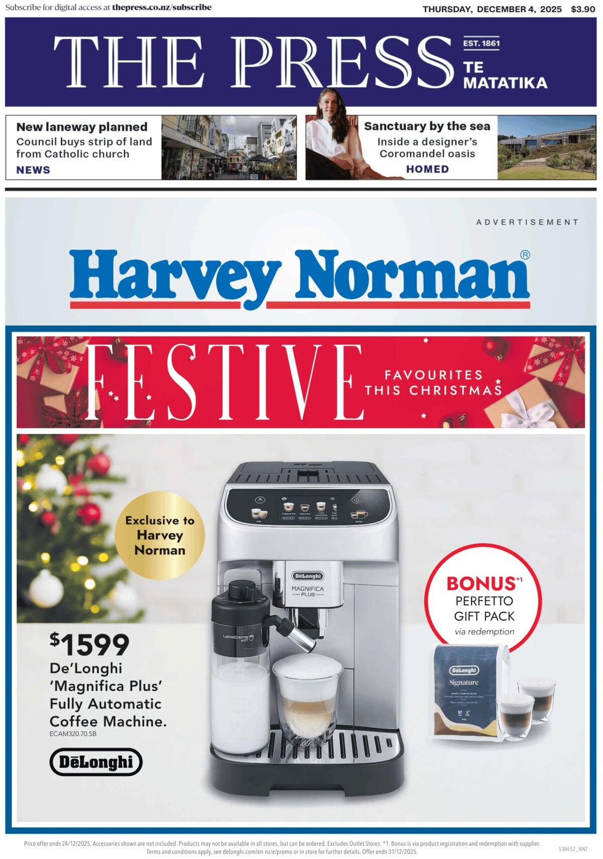 Prima Pagina The Press (NZ) 04/12/2025