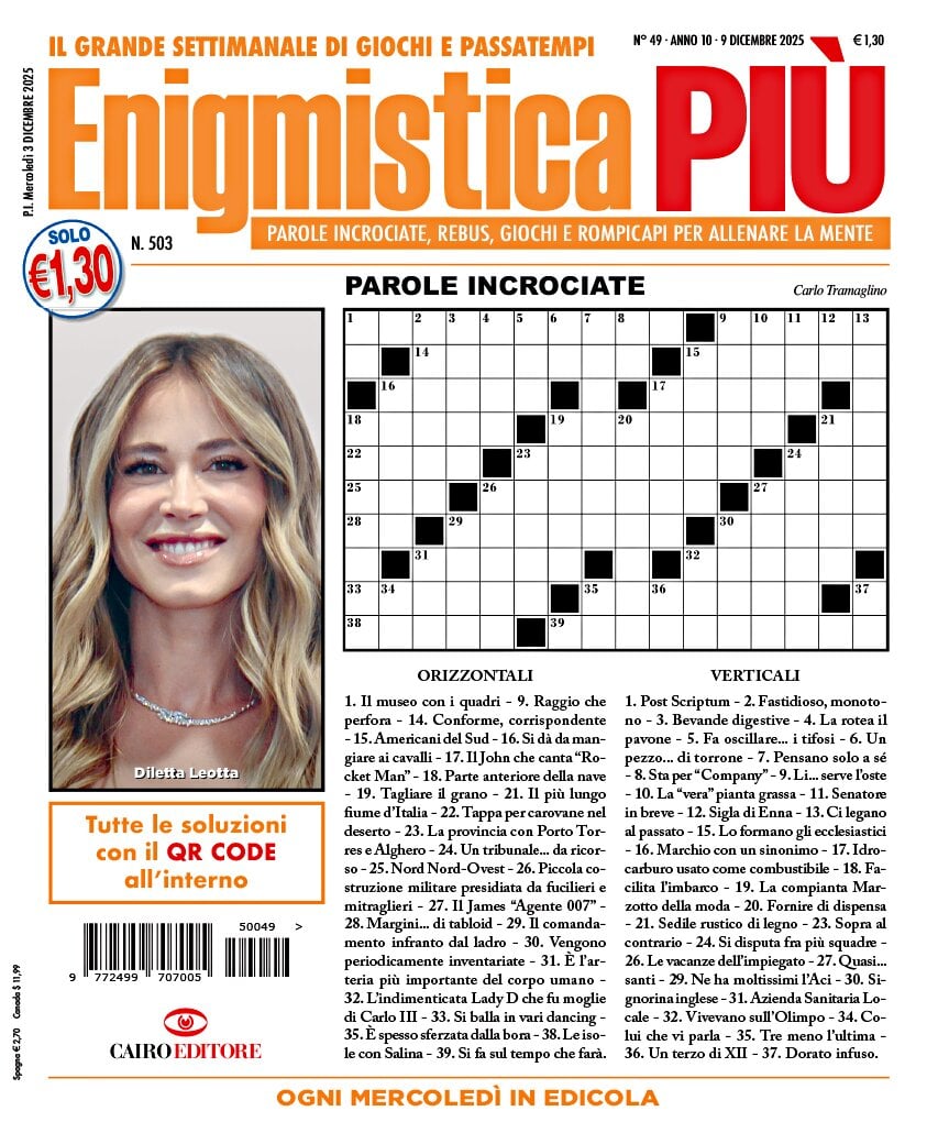 Copertina Enigmistica PIÙ 05/12/2025