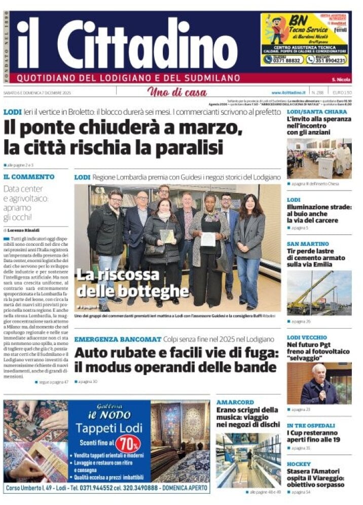 Prima Pagina Il Cittadino di Lodi 07/12/2025