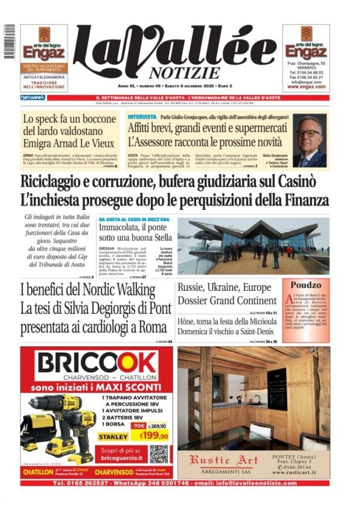 Copertina La Vallée Notizie 06/12/2025